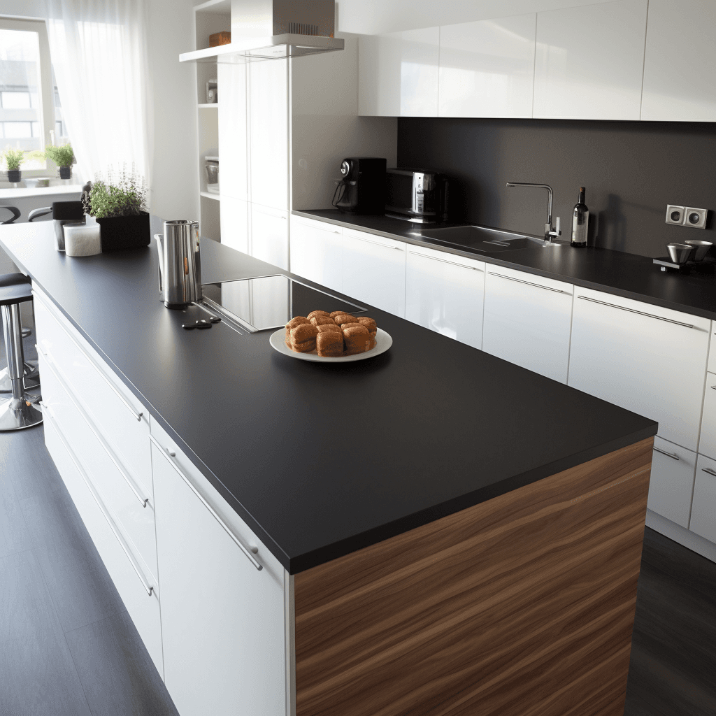 Laminate kitchen work surface