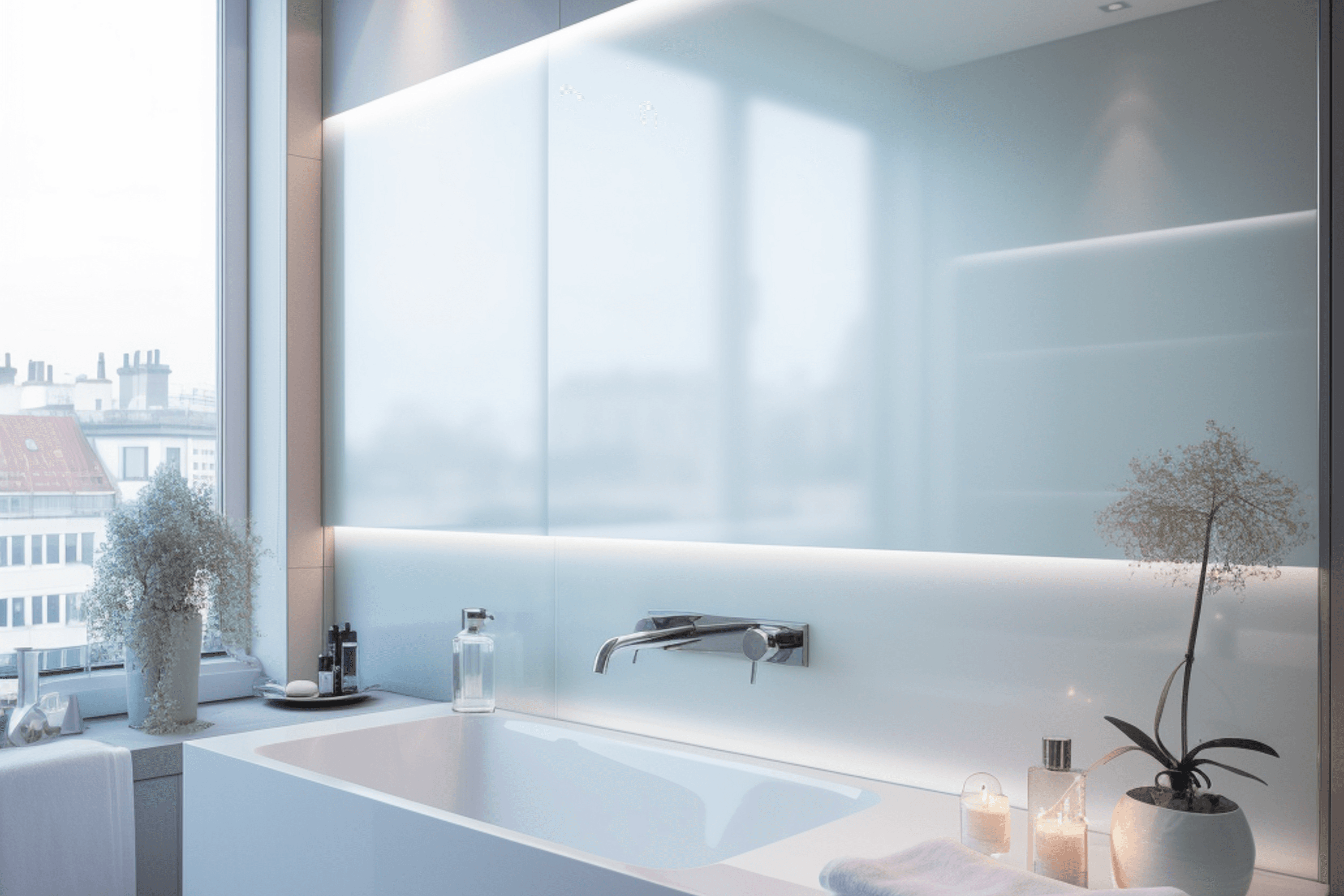 Plexiglas wandpanelen badkamer