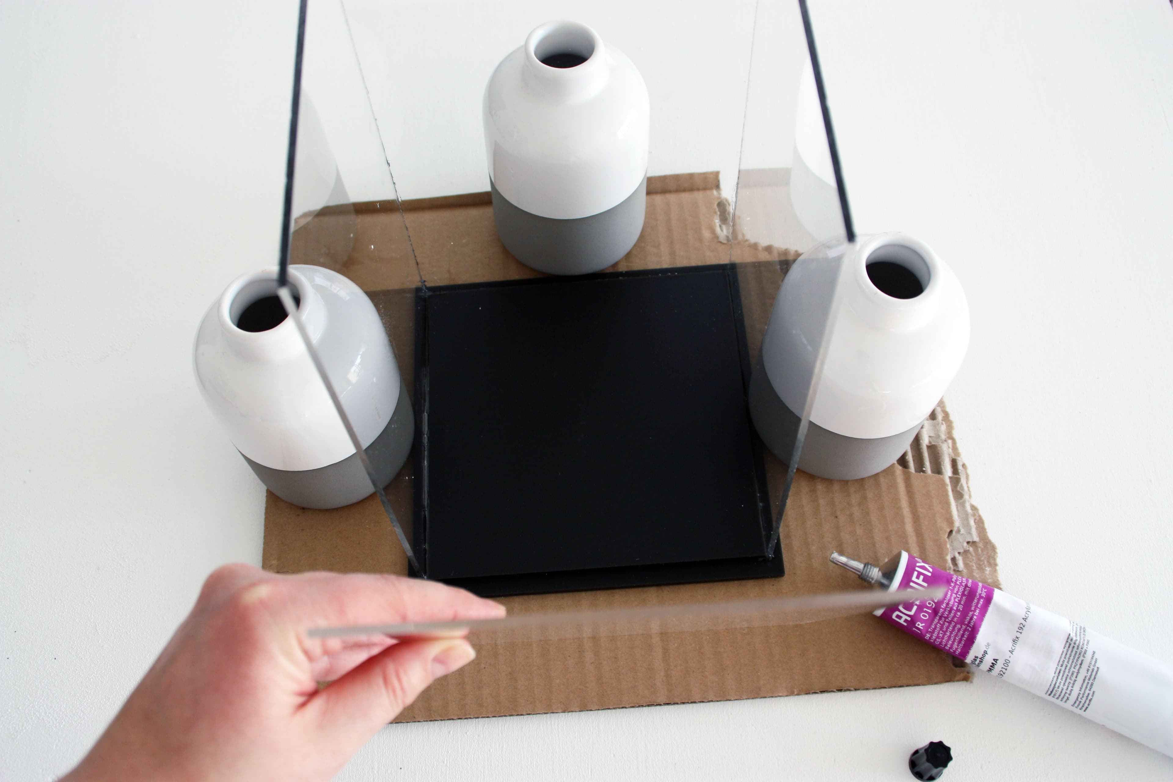 plexiglas windlicht lijmen