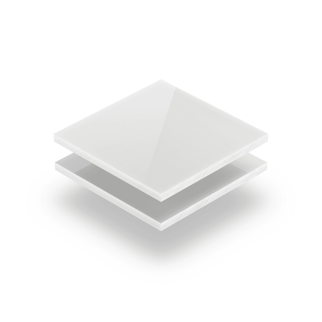 Plexiglas sanitair wit glans/glans 4 mm