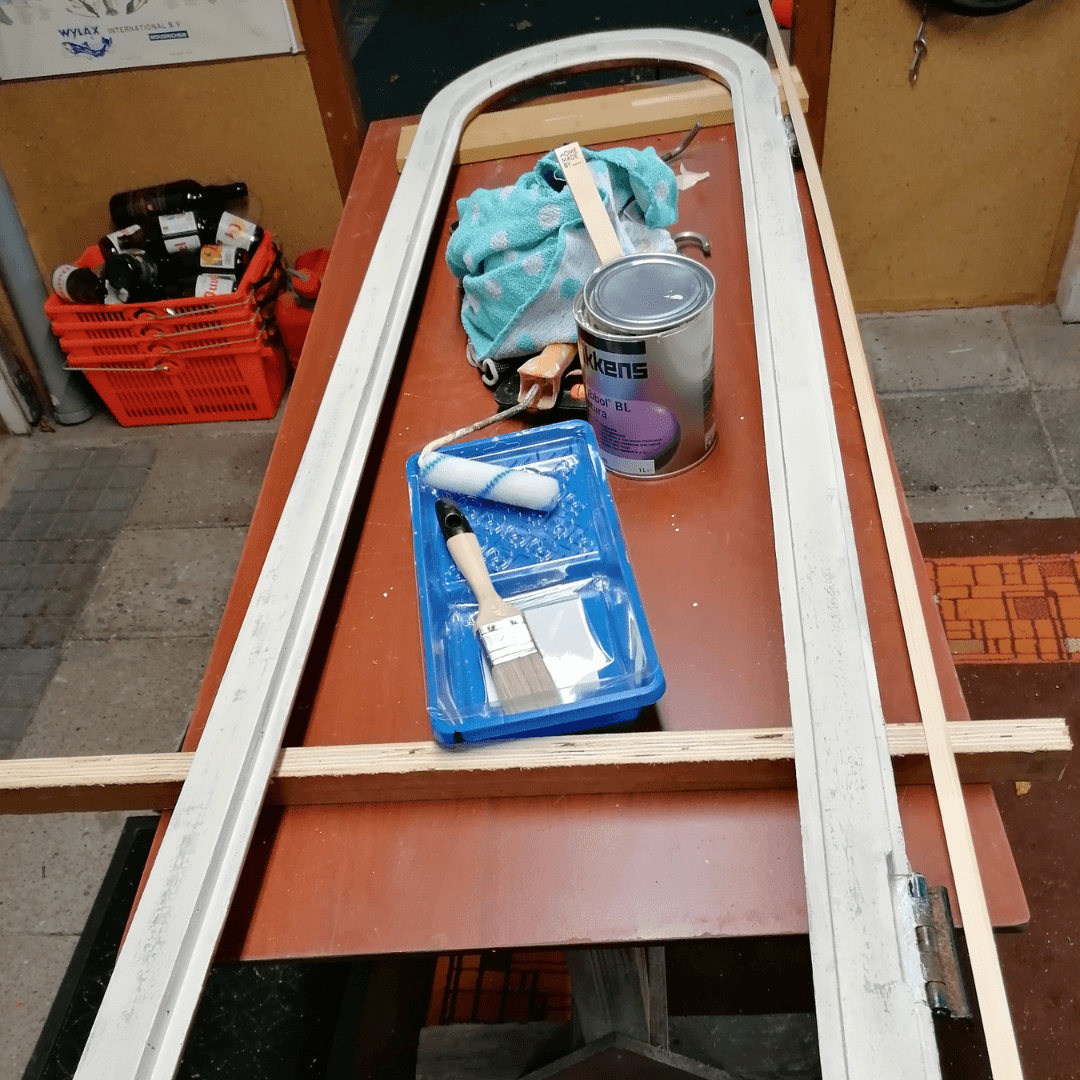 Plexiglas raam in voordeur