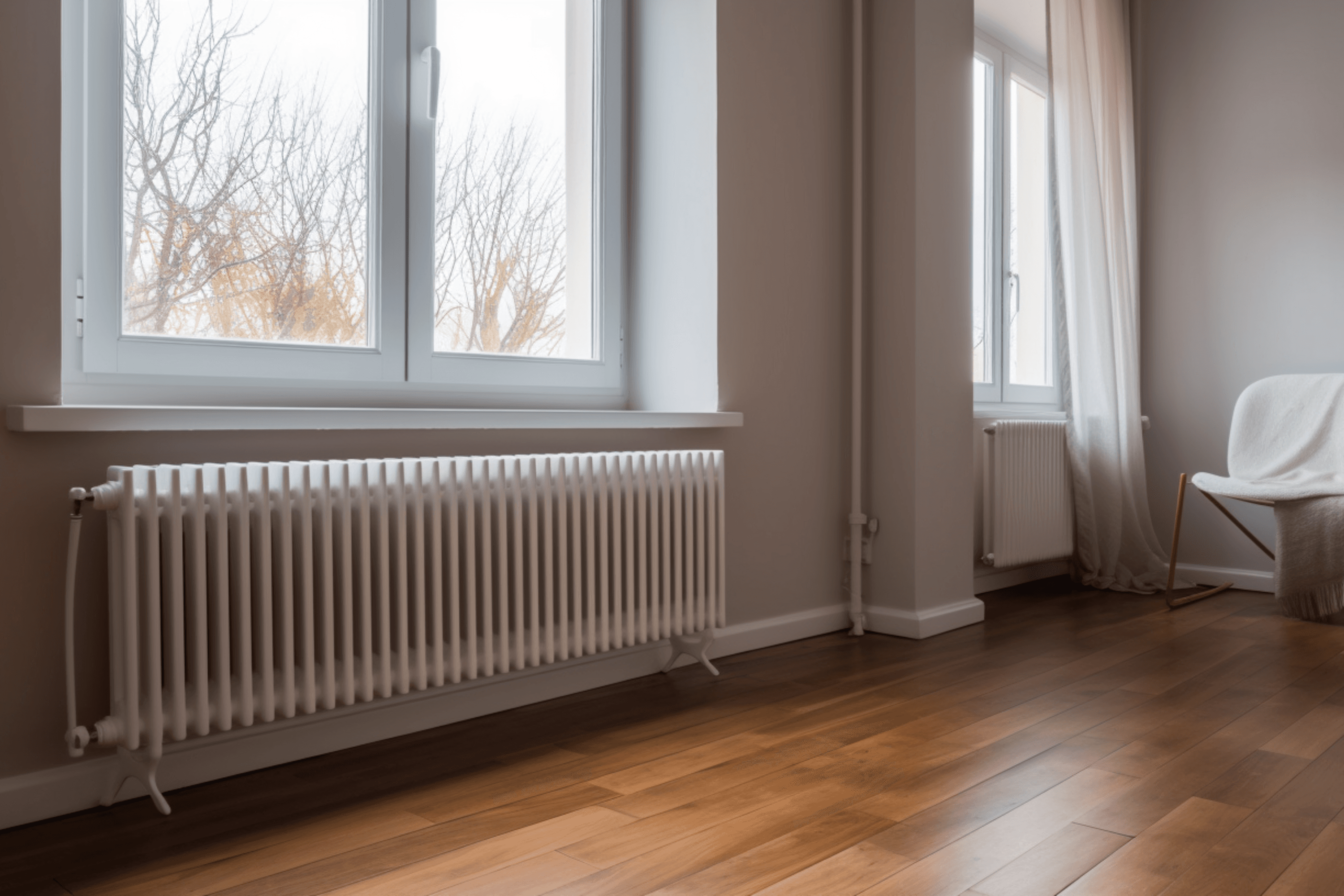 Radiatoren tegen koudeval