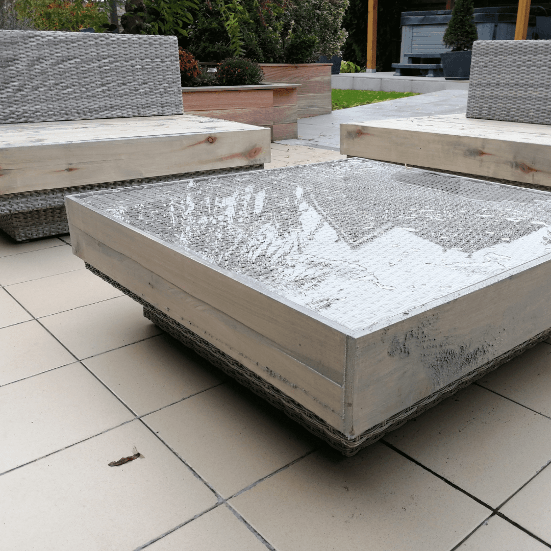 tafelblad plexiglas voor bijzettafel buiten