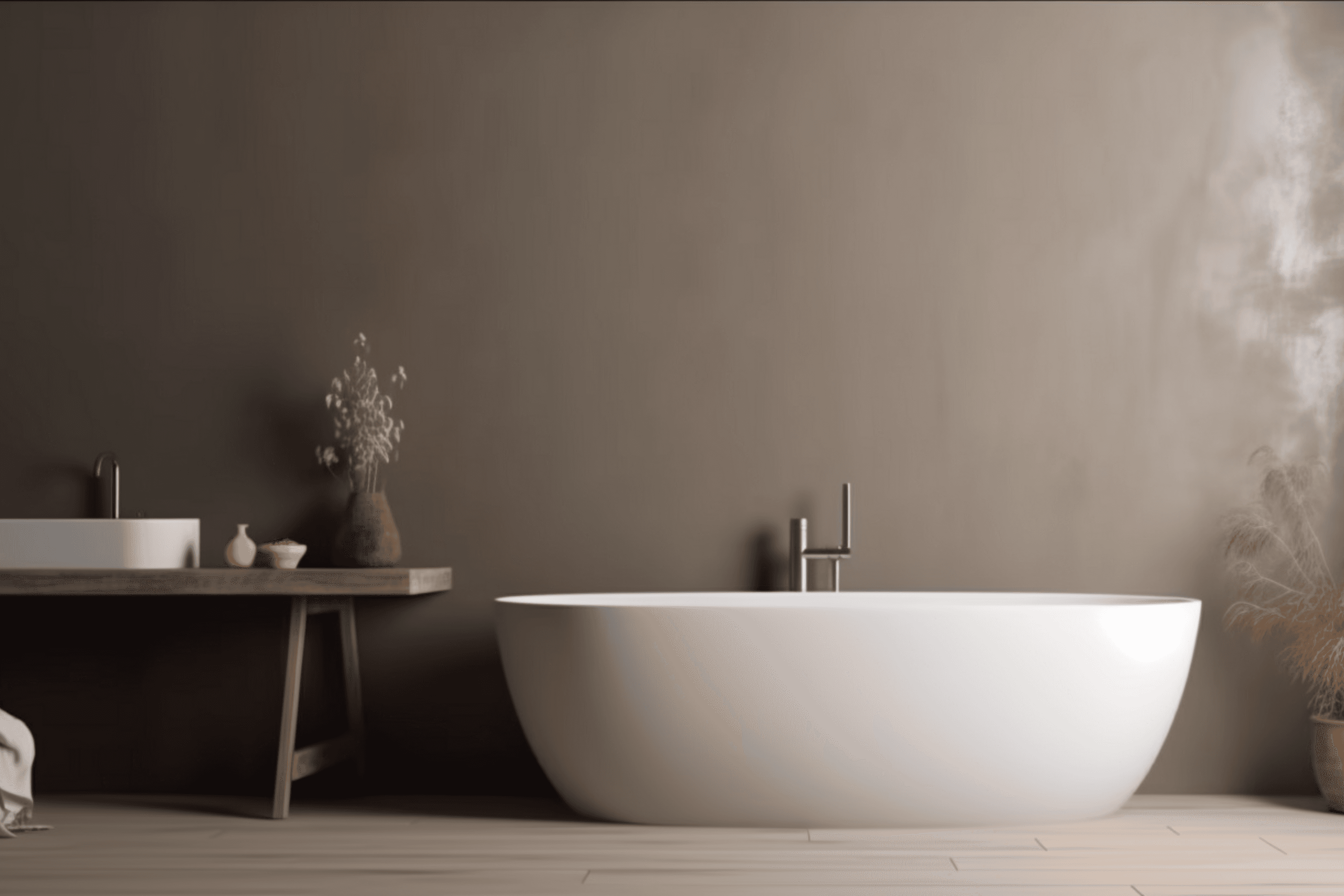 Verf wandbekleding badkamer