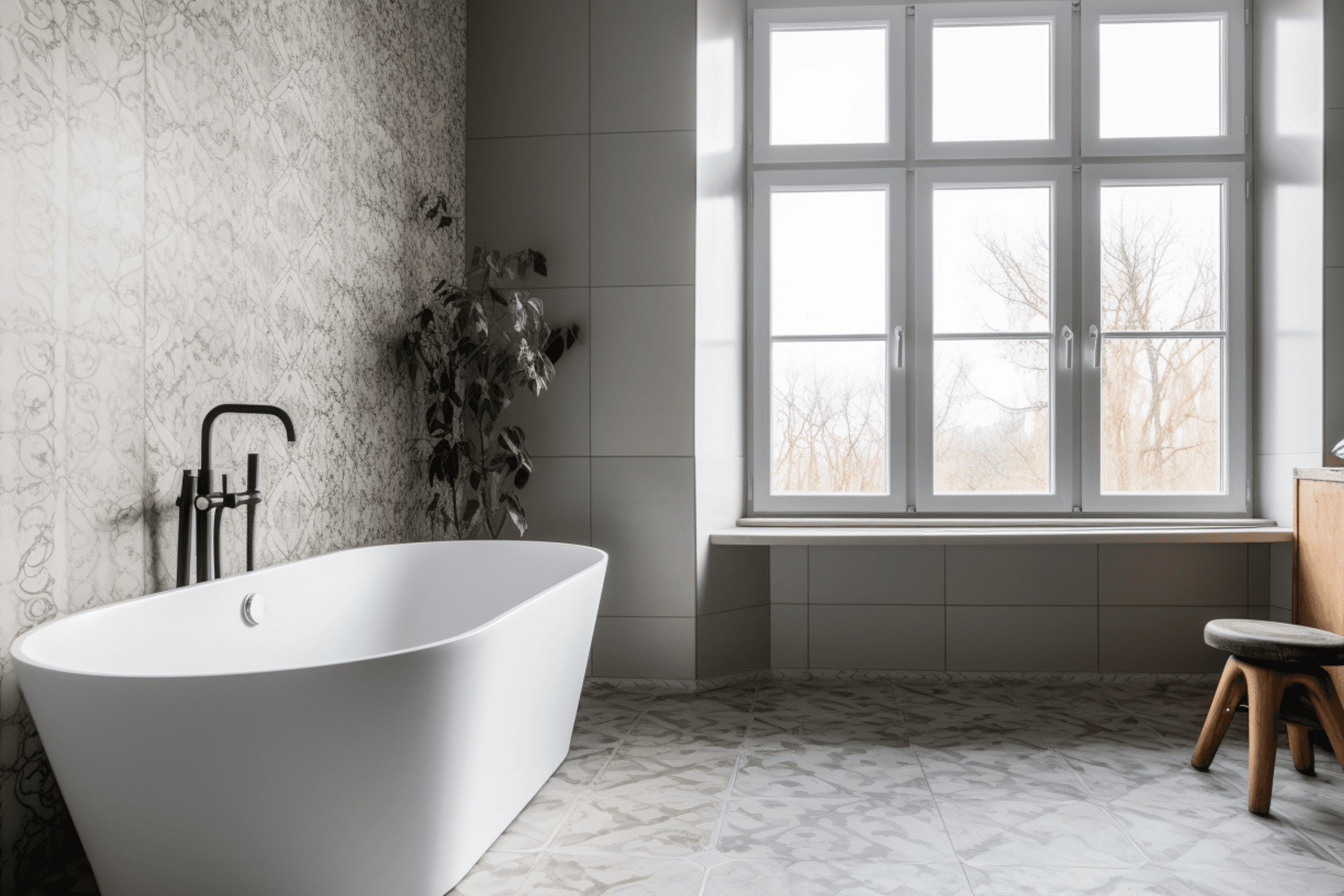 behang wandbekleding badkamer