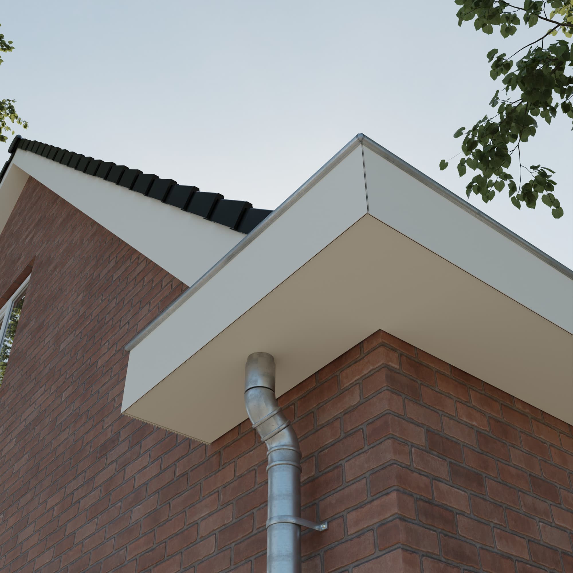 HPL Cremewit structuur 6 mm