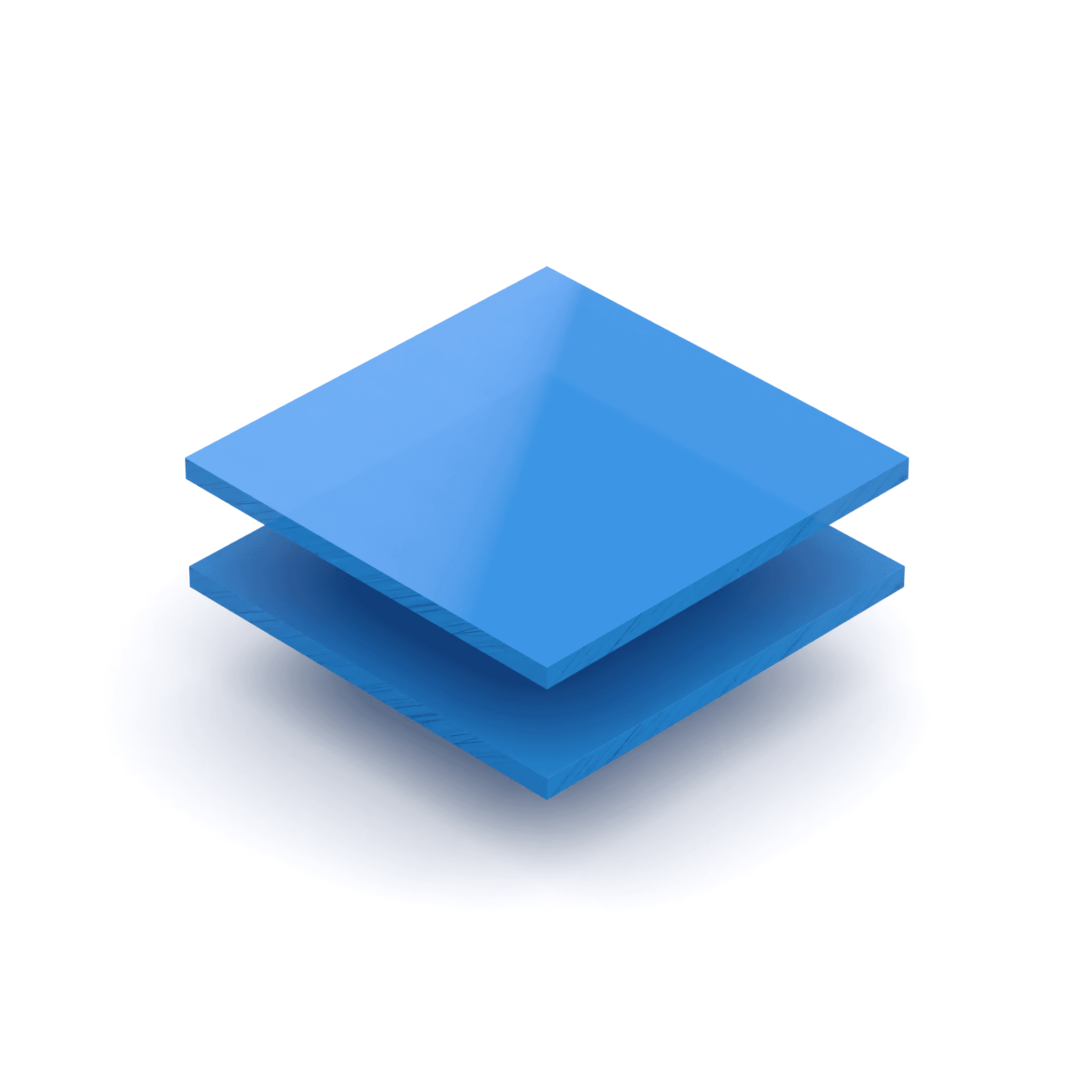 1.1 Vooraanzicht Plexiglas opaalblauw