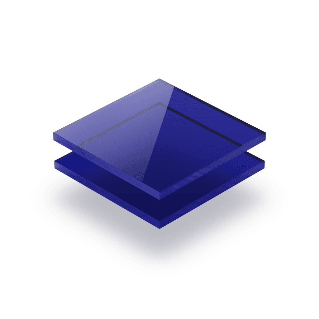 Acrylglasplatte Blau getönt