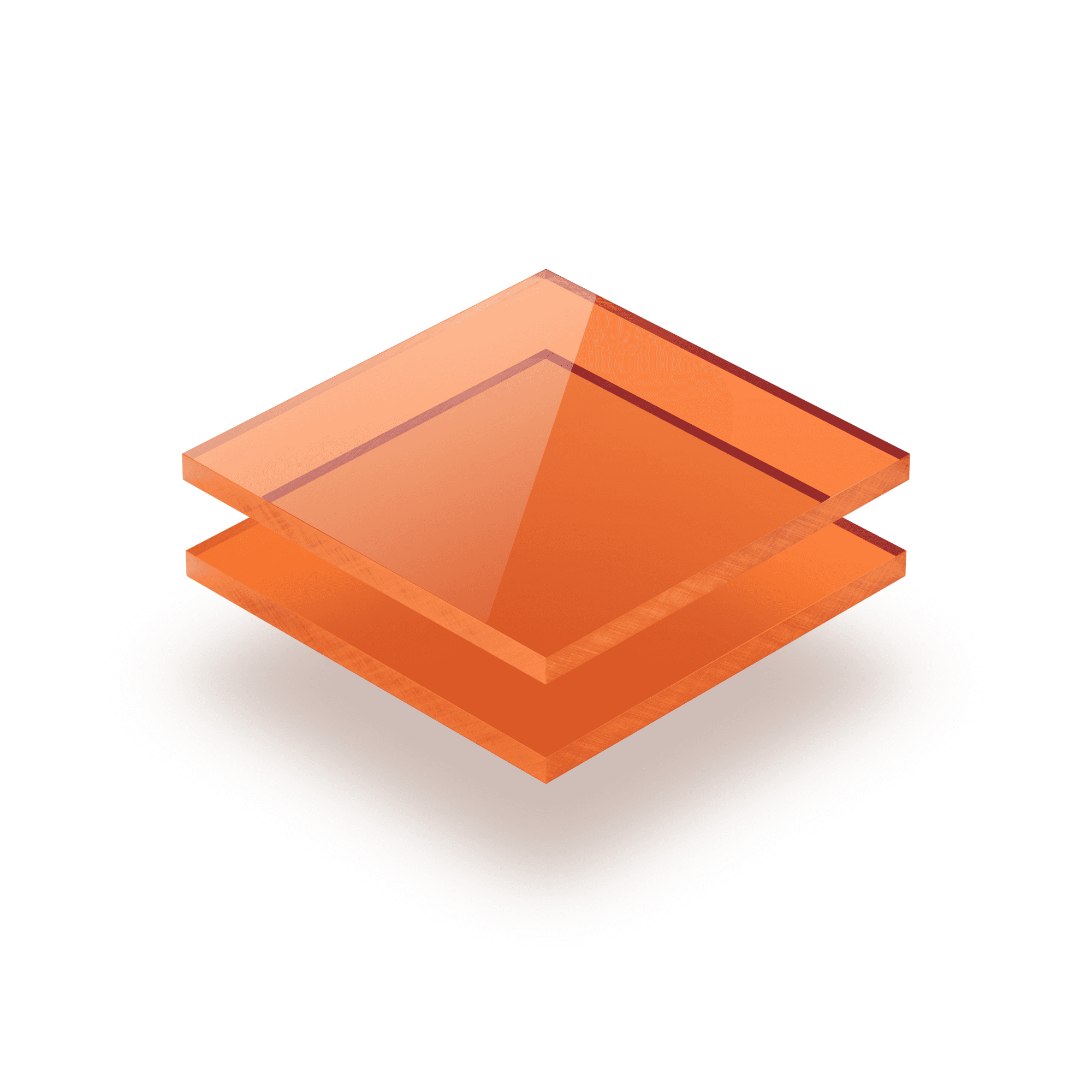 Plexiglas getint oranje