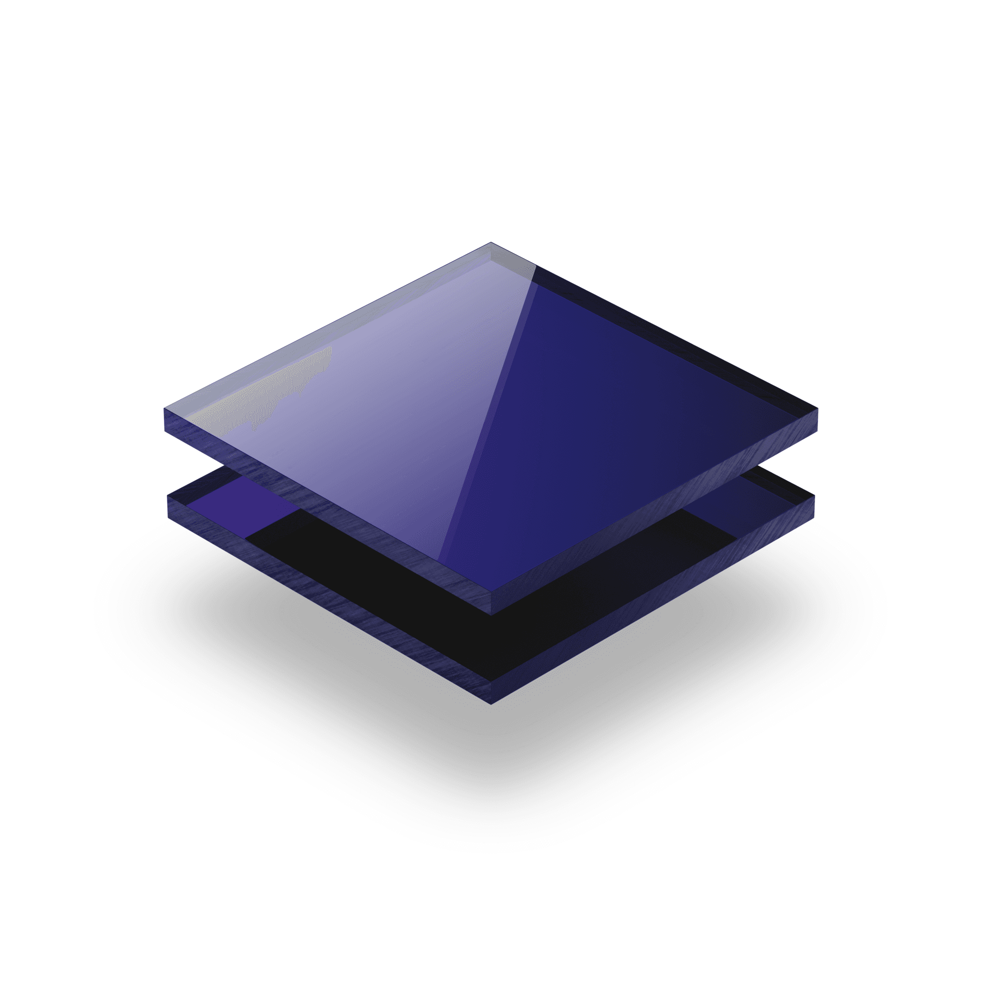 Plexiglas spiegel blauw