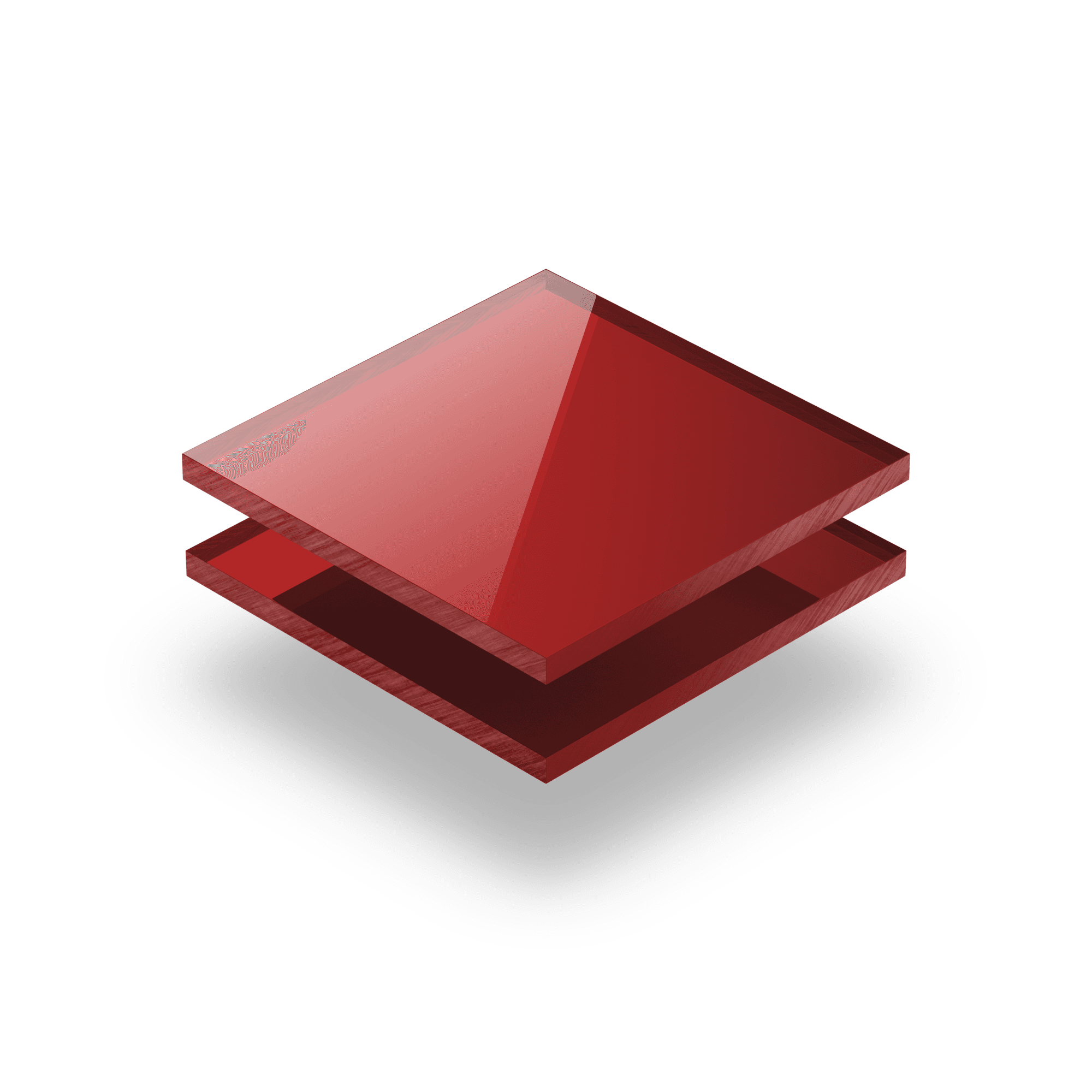 Plexiglas spiegel rood