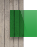 Voorkant plexiglas getint groen