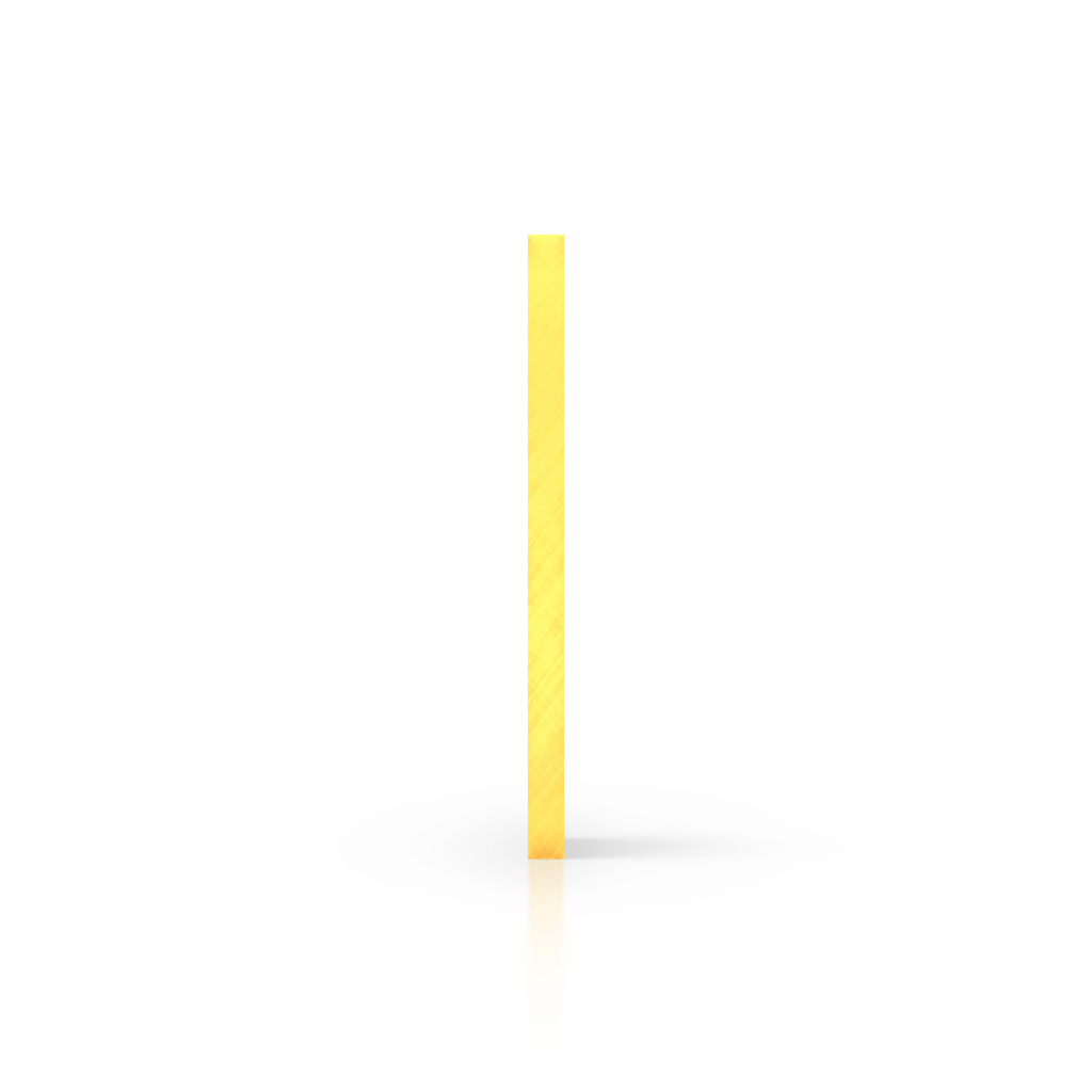 Zijkant plexiglas fluor geel