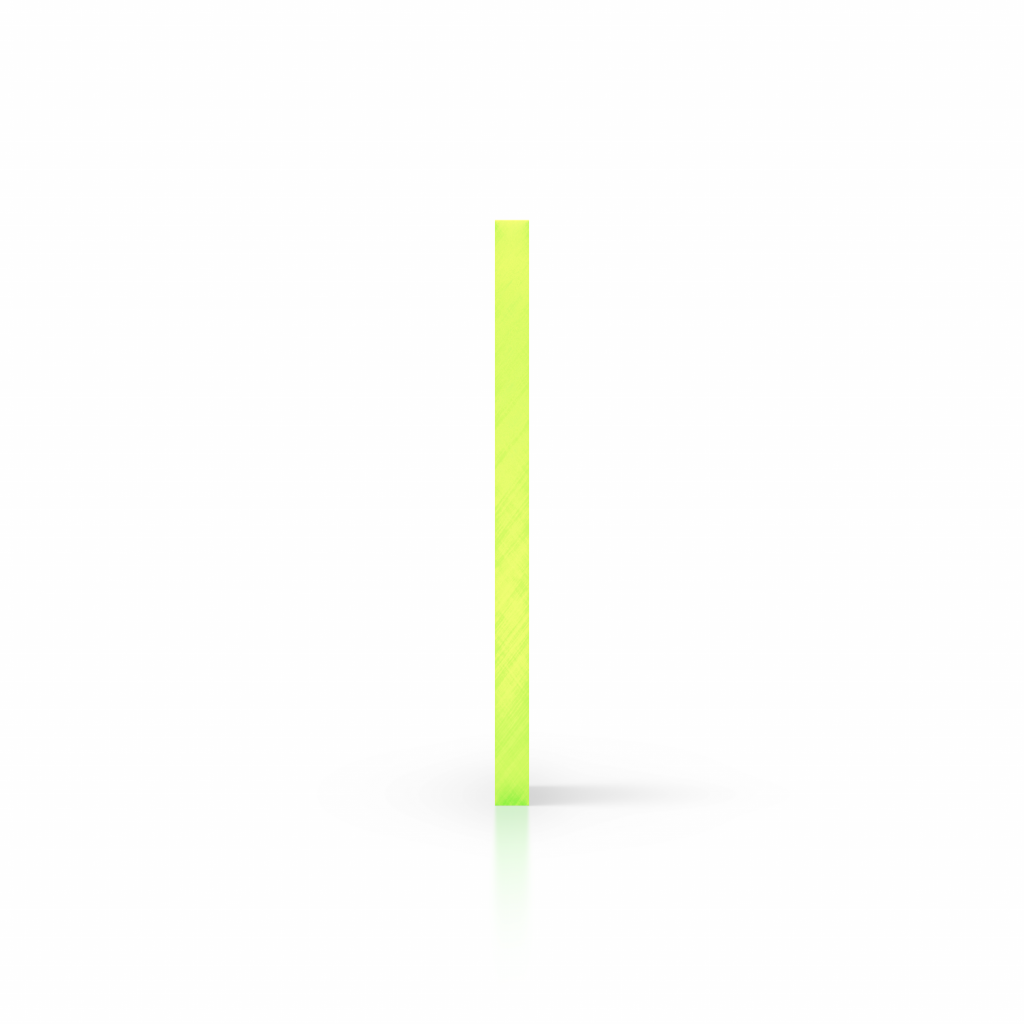 Zijkant plexiglas fluor groen