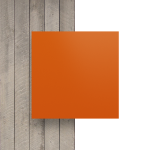 Voorkant letterplaat oranje mat