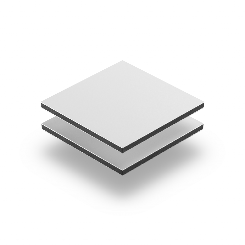 Dilite aluminium sandwichplaat wit mat