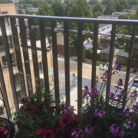 Balkon windscherm van plexiglas