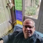 Winddichte overkapping met gekleurd plexiglas - selfie 1