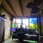 Winddichte overkapping met gekleurd plexiglas - selfie 2