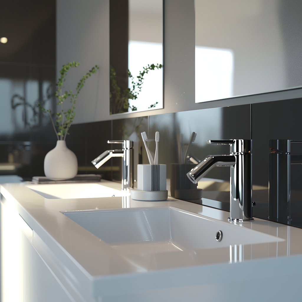 Spatscherm badkamer