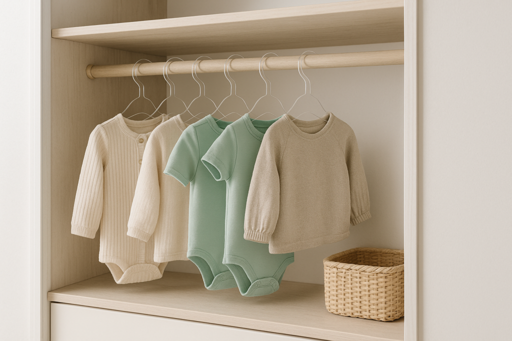 Plexiglas kledinghangers voor de babykamer | Kunststofplatenshop.nl