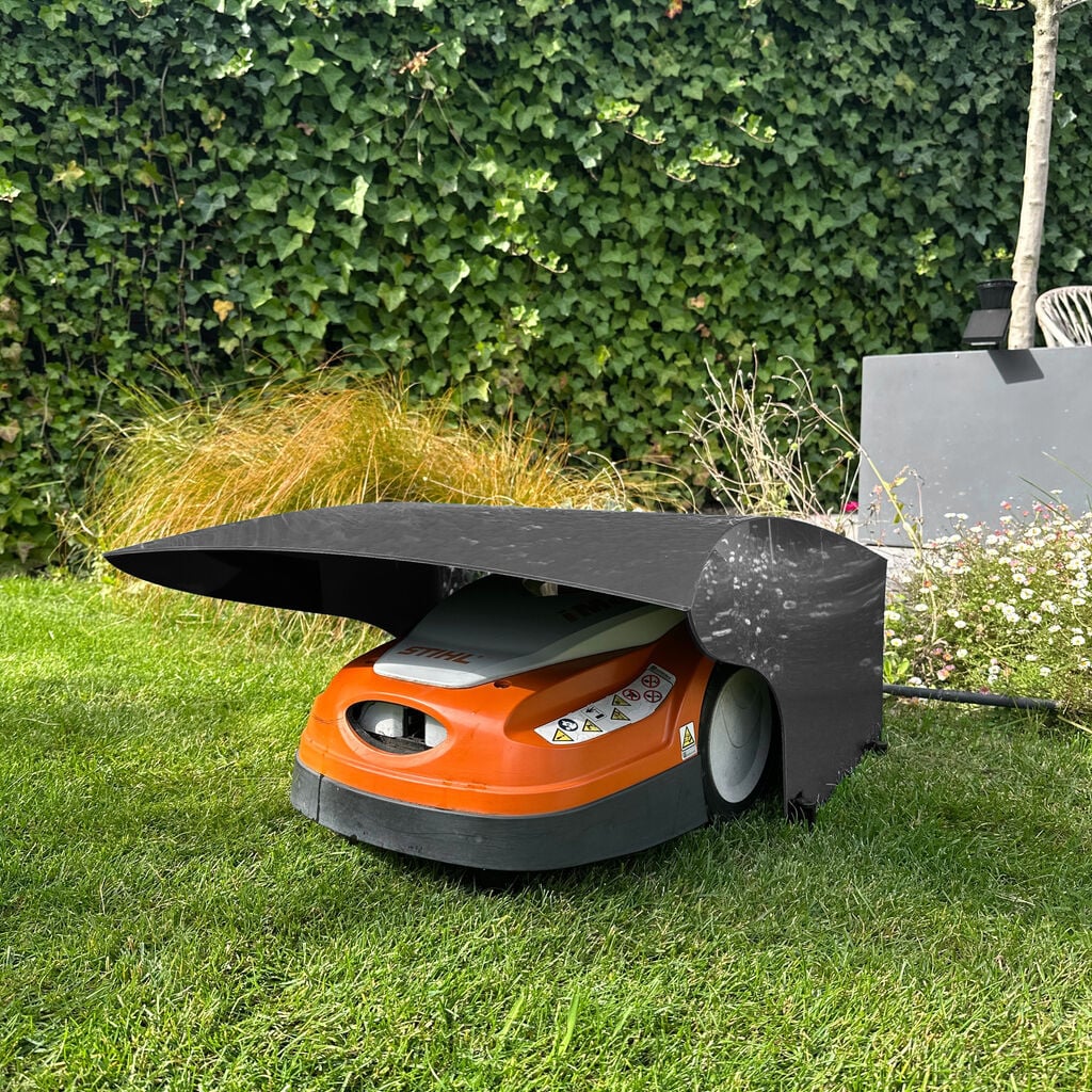 Robotgrasmaaier-garage grijs