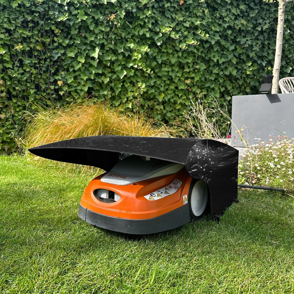 Robotgrasmaaier-garage zwart