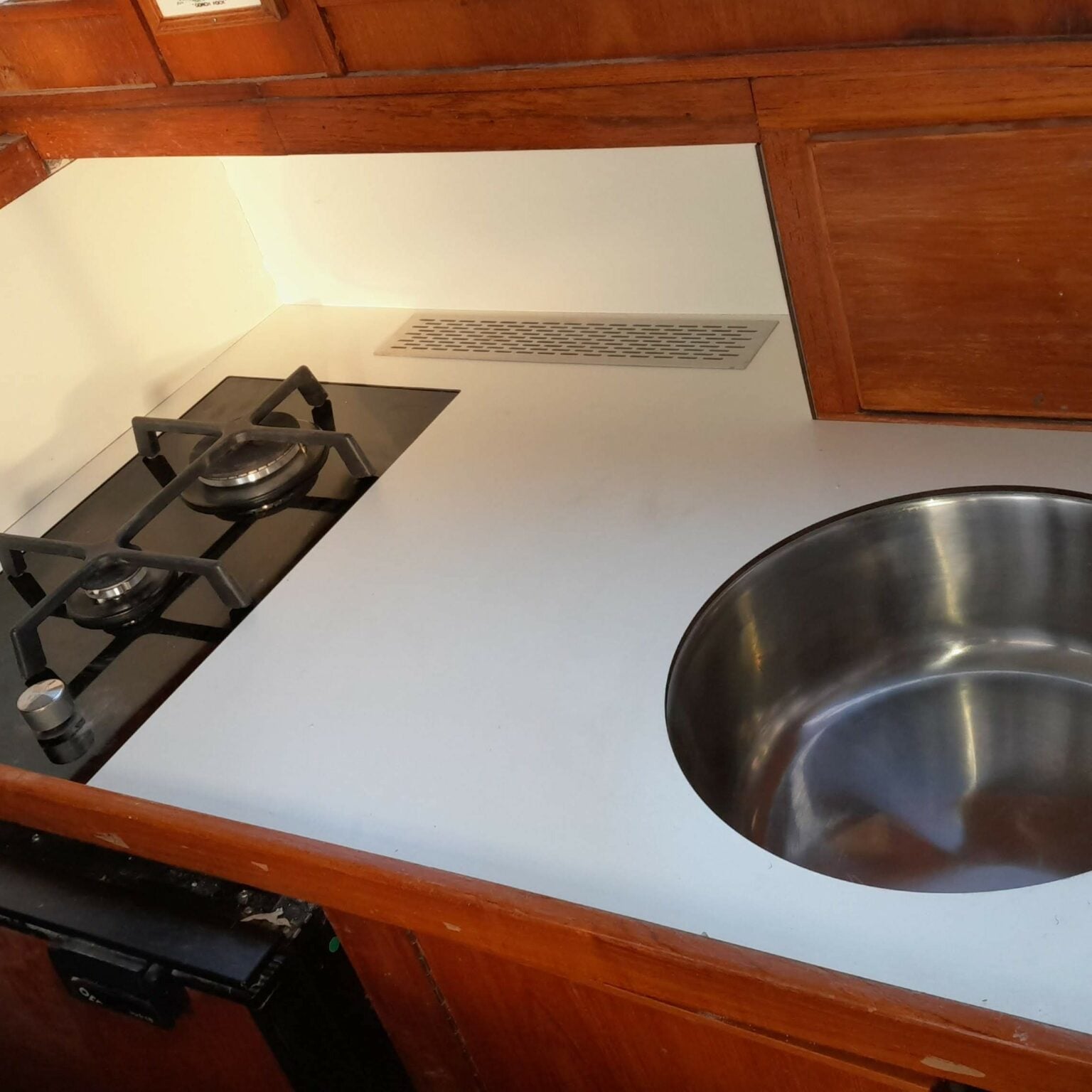 Aanrechtblad van HPL in boot